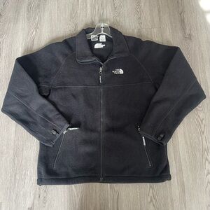 The North face polartec black fleece zipper sweater